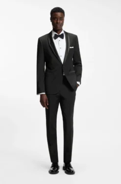 Extra Slim-Fit Smoking-Jackett aus Woll-Mix