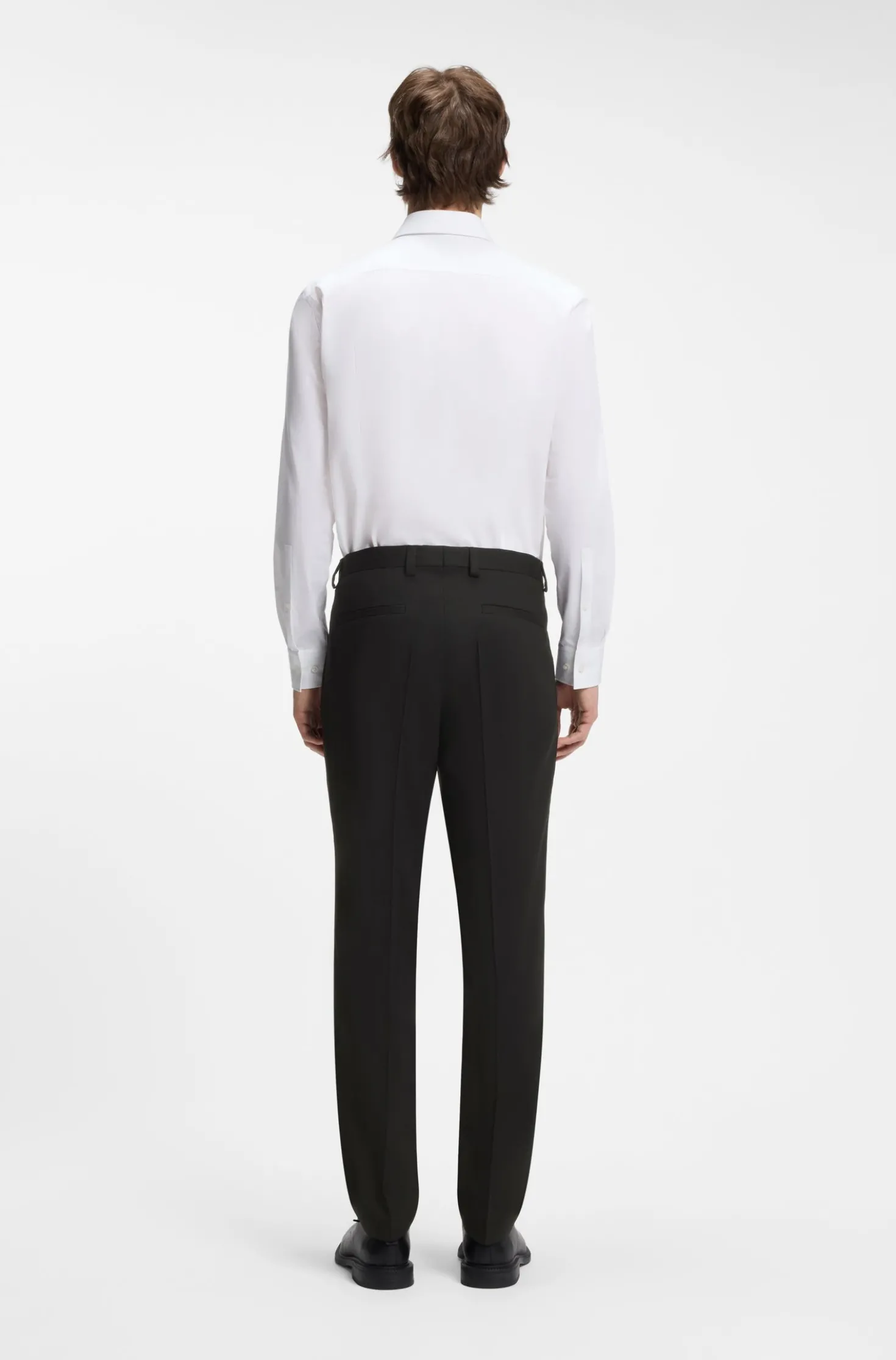 Extra Slim-Fit Twill-Hose aus Woll-Mix