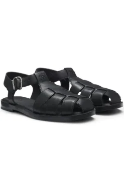 Fischer-Style Sandalen aus Leder mit Stack-Logo