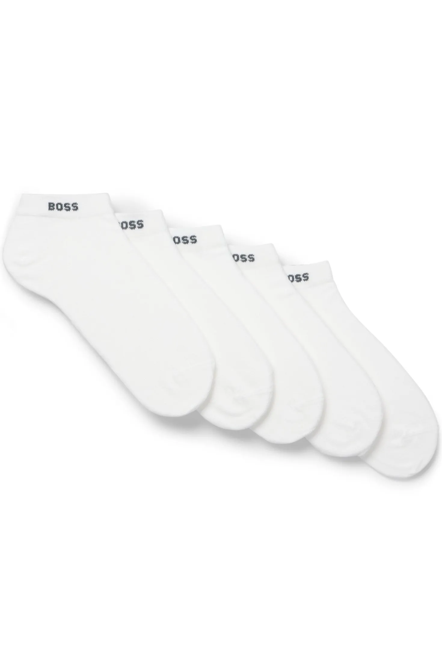 Fünferpack Sneakers-Socken aus Baumwoll-Mix mit Branding