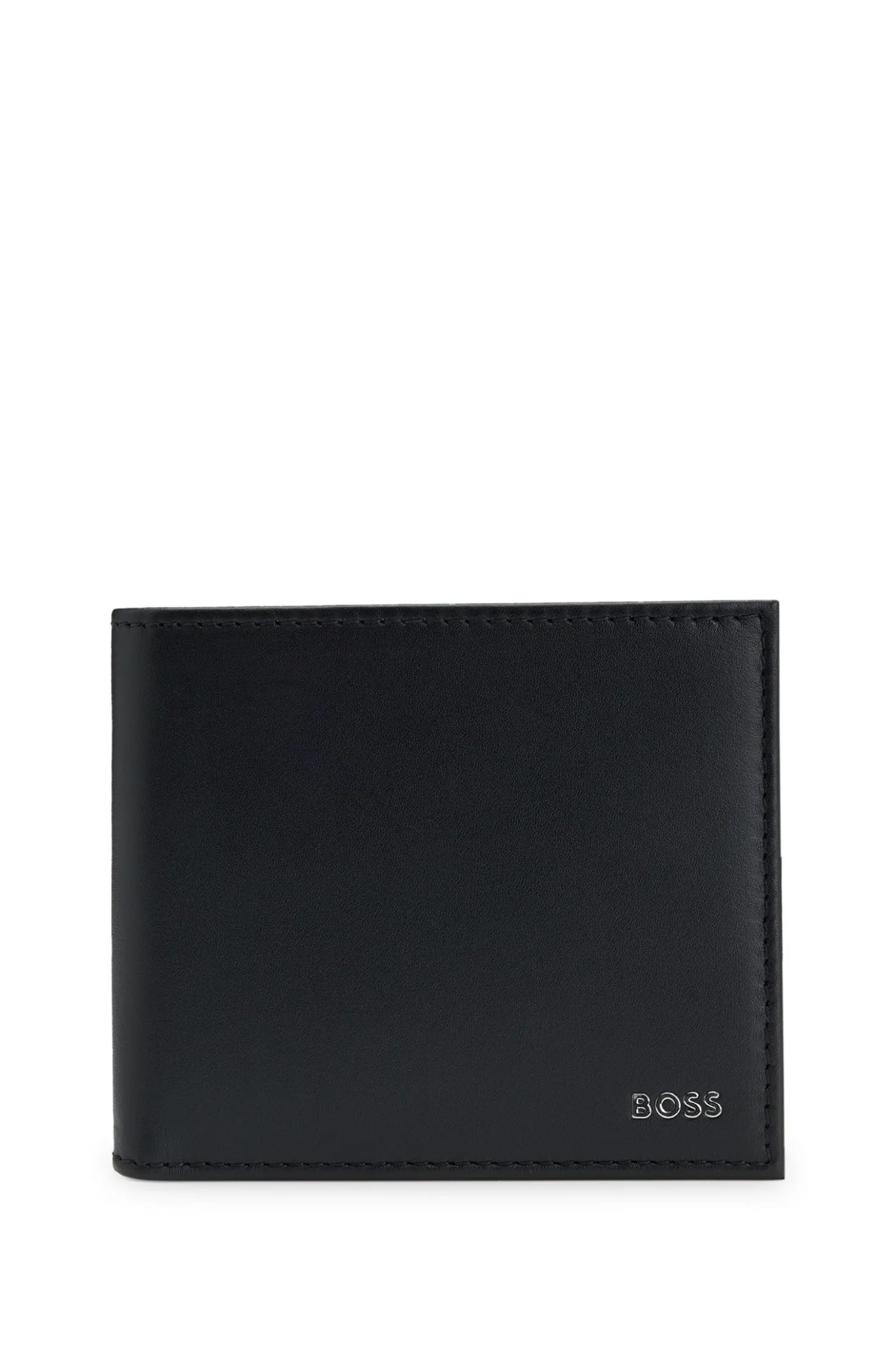 Geldbörse aus Leder mit Logo-Schriftzug