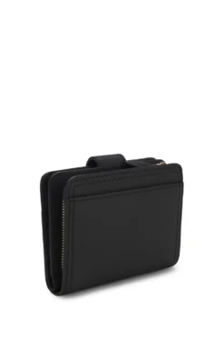 Geldbörse aus Leder mit Logo-Schriftzug