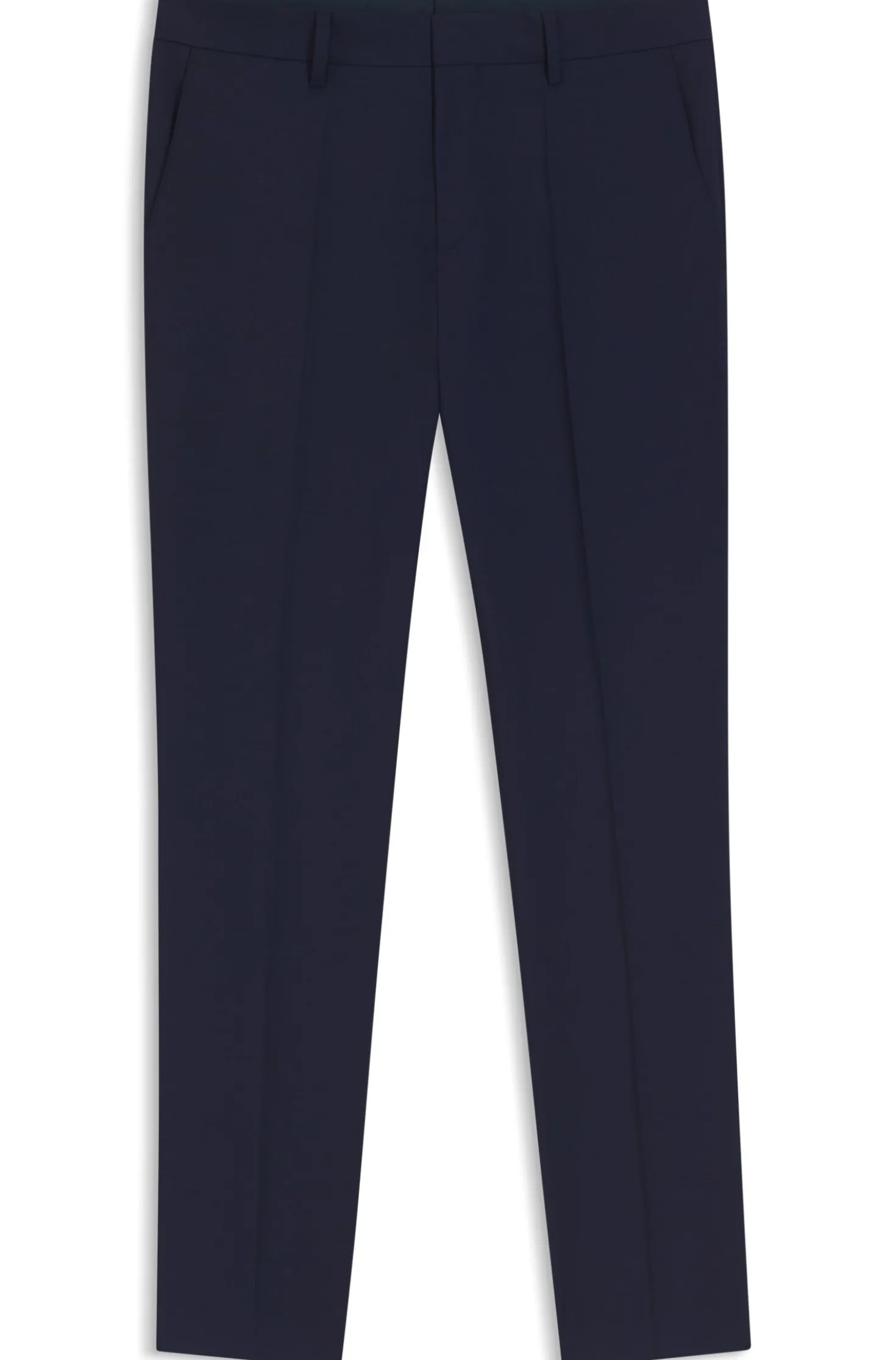 Gemusterte Slim-Fit Hose aus Schurwolle