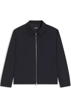 Gemusterte Slim-Fit Jacke aus elastischer Wolle