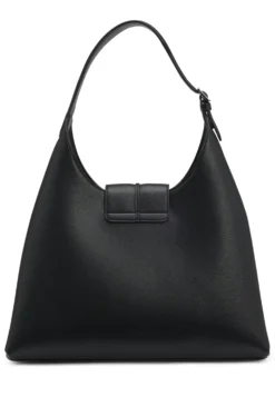 Genarbte Hobo Bag mit Double-B-Monogramm