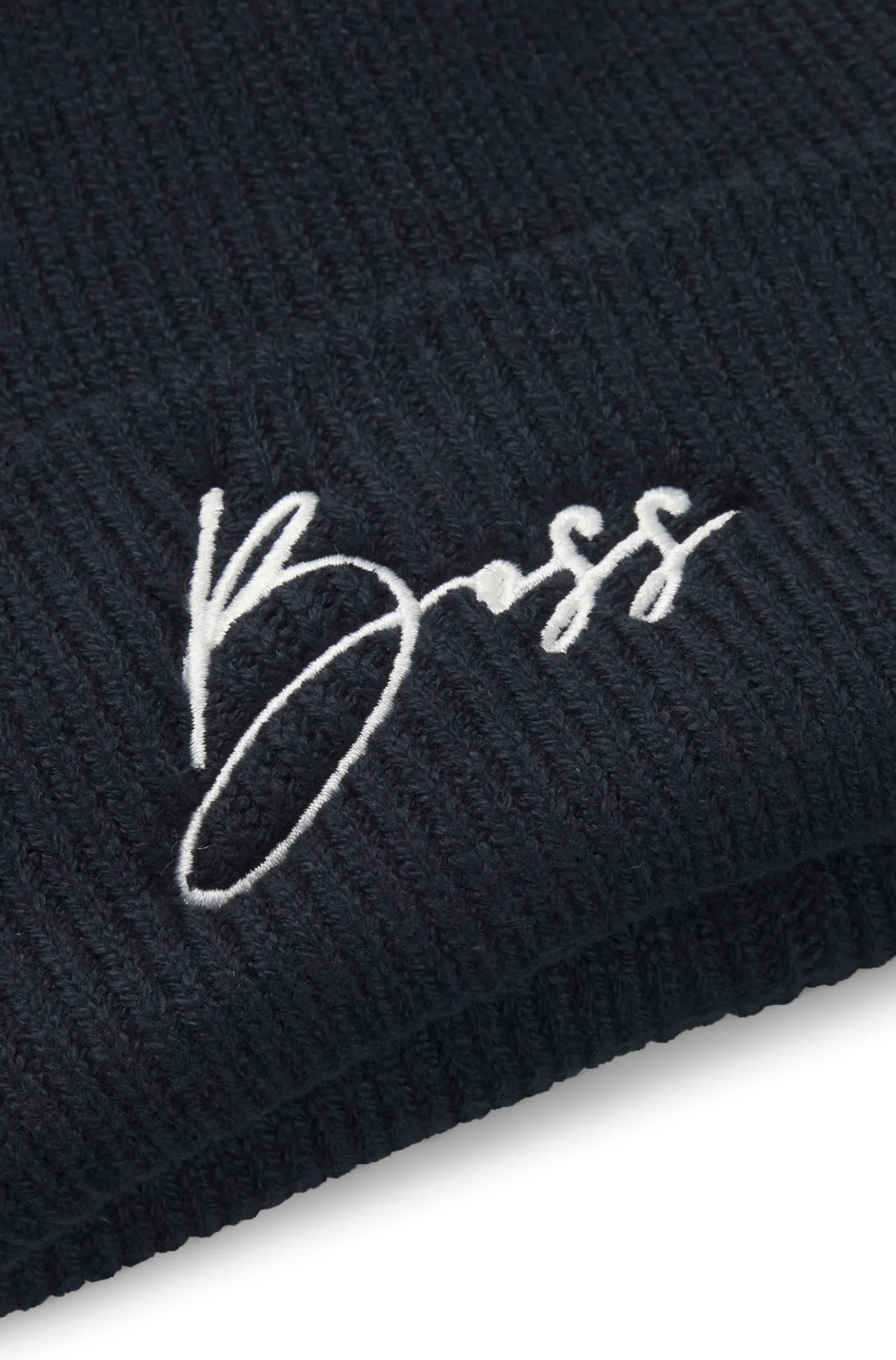 Gerippte Reitsport-Mütze mit Logo-Stickerei