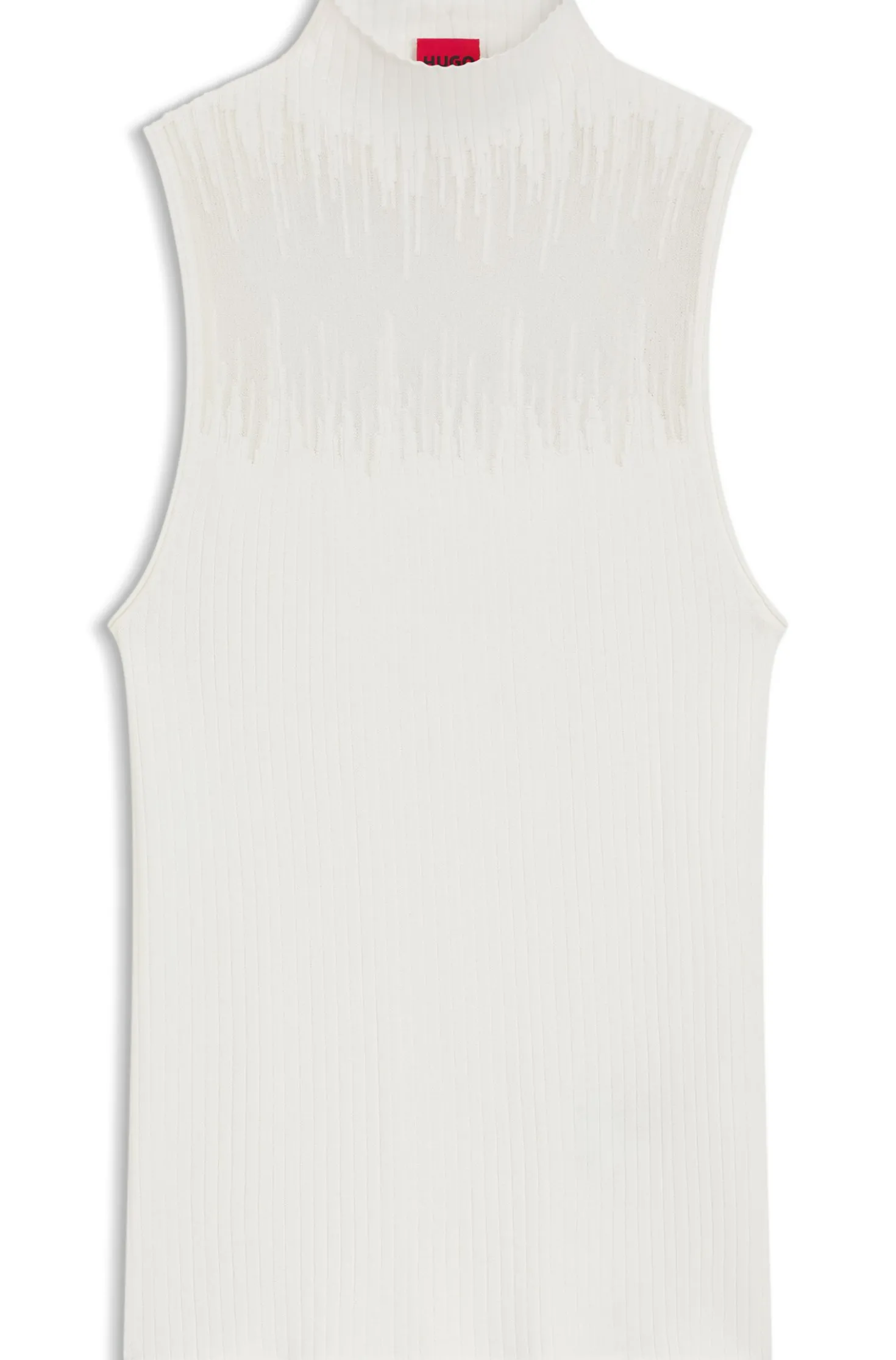 Gestricktes Top mit transparenter Partie