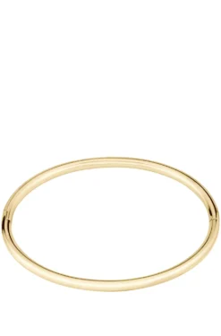 Goldfarbener Armreif mit Logo-Detail