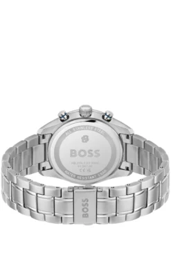 Grand Prix Vitesse Uhr mit integriertem Armband und blauem Zifferblatt