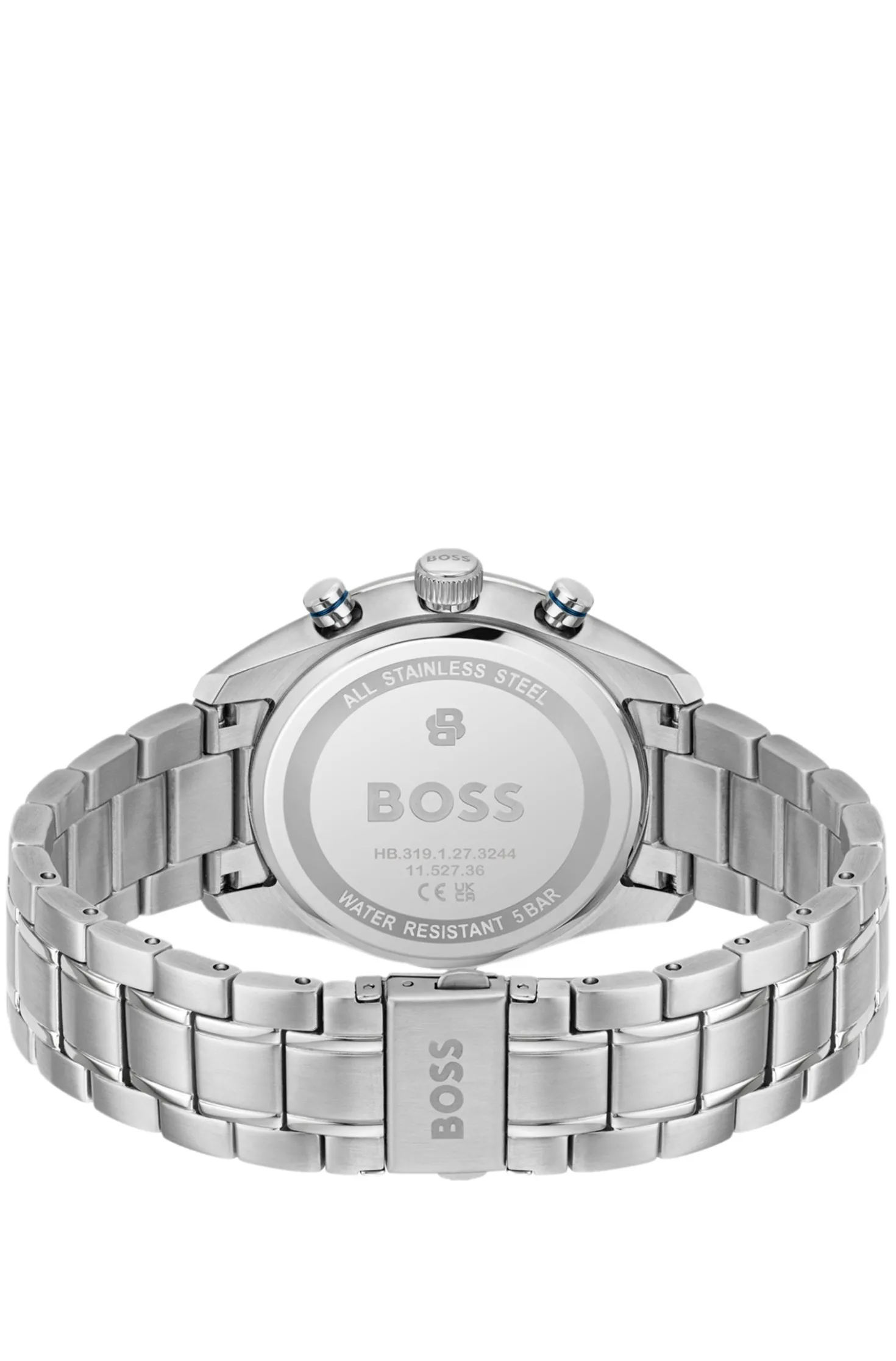 Grand Prix Vitesse Uhr mit integriertem Armband und blauem Zifferblatt
