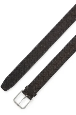 Gürtel aus gewebtem Leder mit Dornschließe