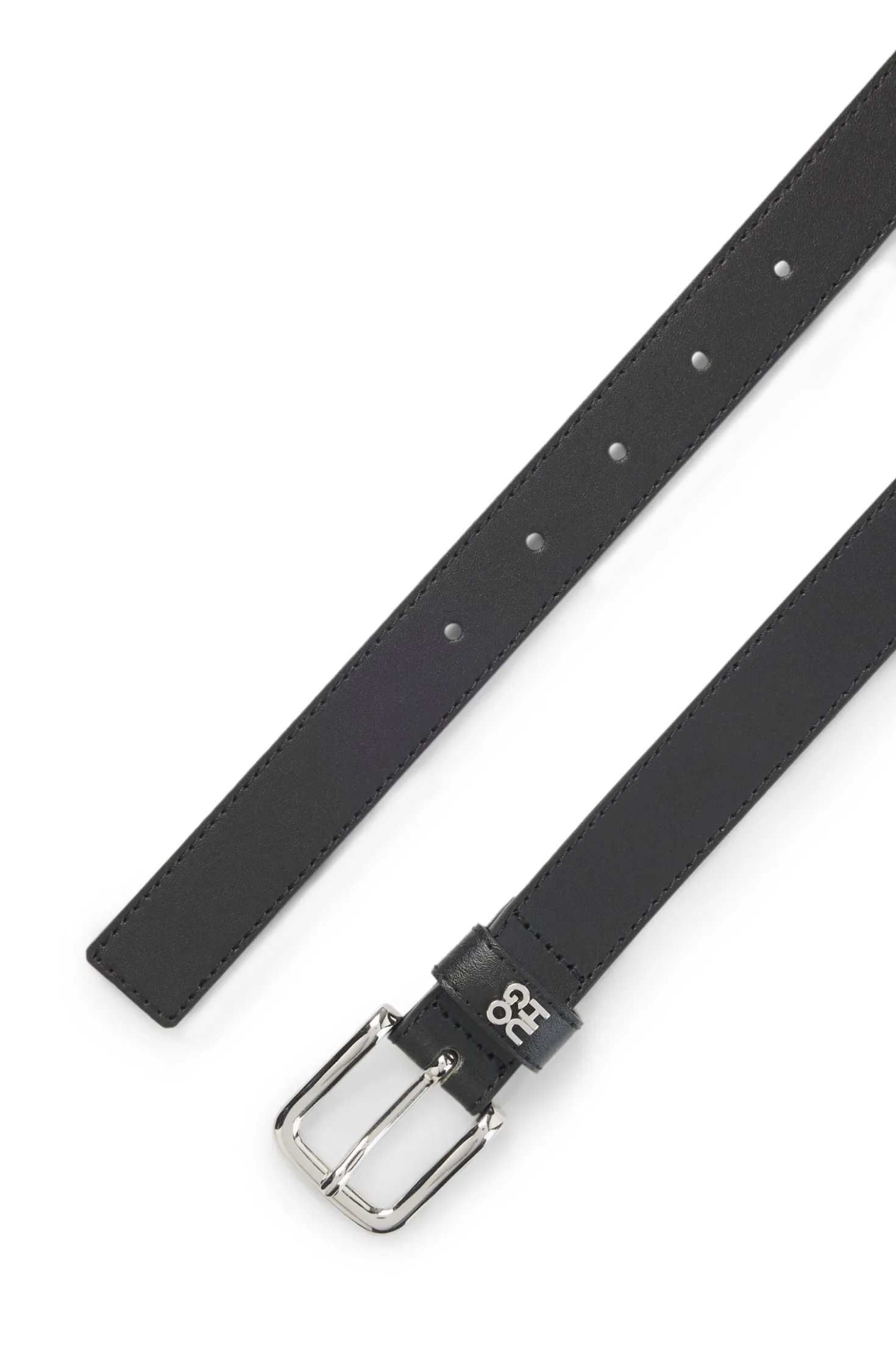 Gürtel aus italienischem Leder mit Metallbuchstaben