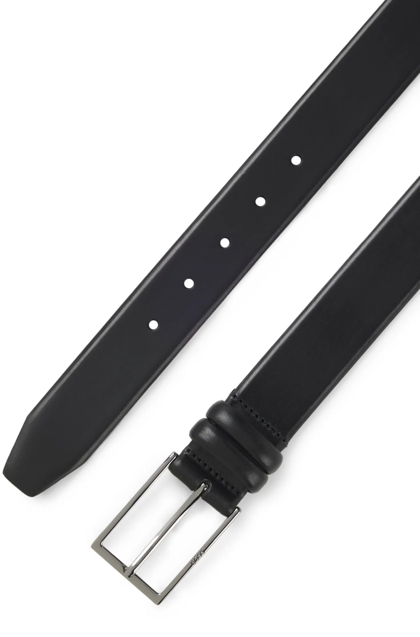 Gürtel aus pflanzlich gegerbtem Leder mit Metall-Details