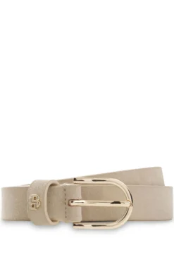 Gürtel aus Veloursleder mit goldfarbenem Double-B-Monogramm