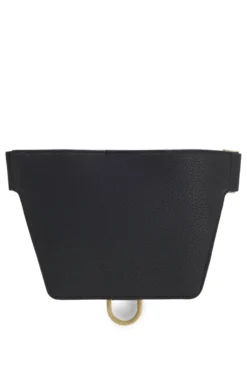 Gürteltasche mit Narbung und Hardware im Antik-Gold-Effekt