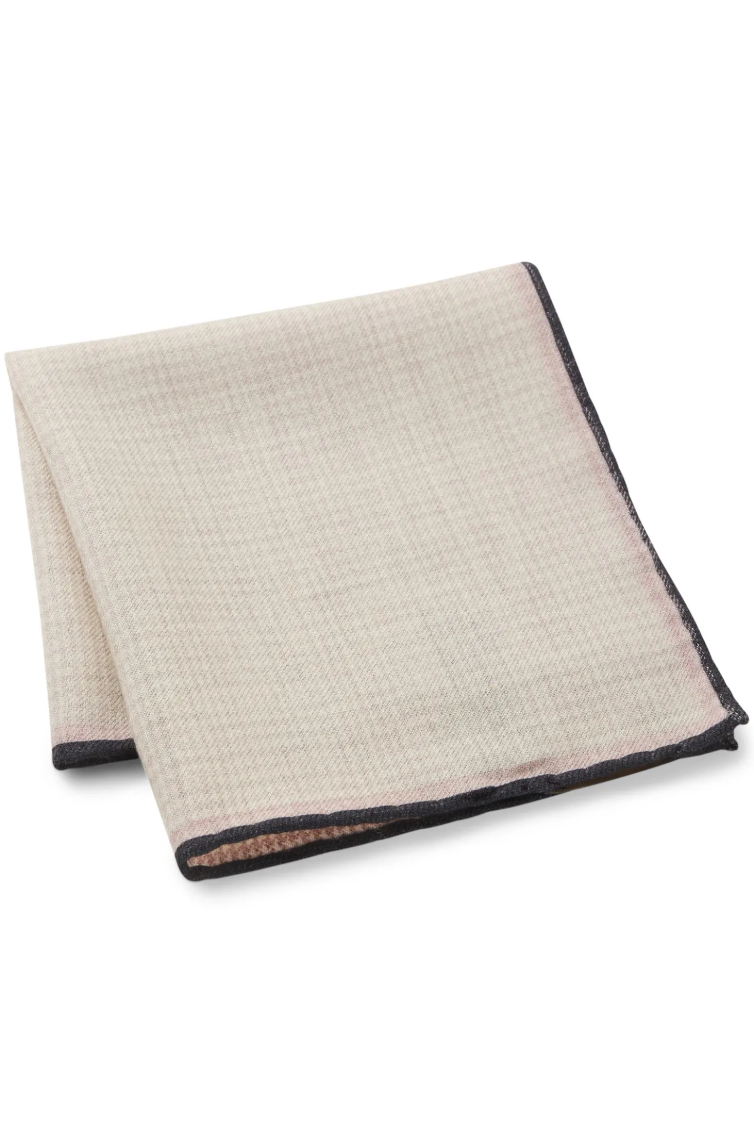 Handveredeltes Einstecktuch aus Wolle mit Double-Print