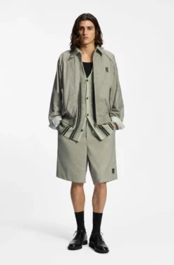 Harrington-Jacke mit Hahnentritt-Muster