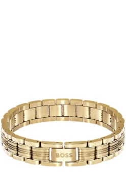 Hellgelbgoldfarbener Armreif mit Multi-Glieder-Design