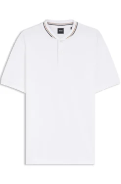Henley-Poloshirt aus Baumwoll-Piqué