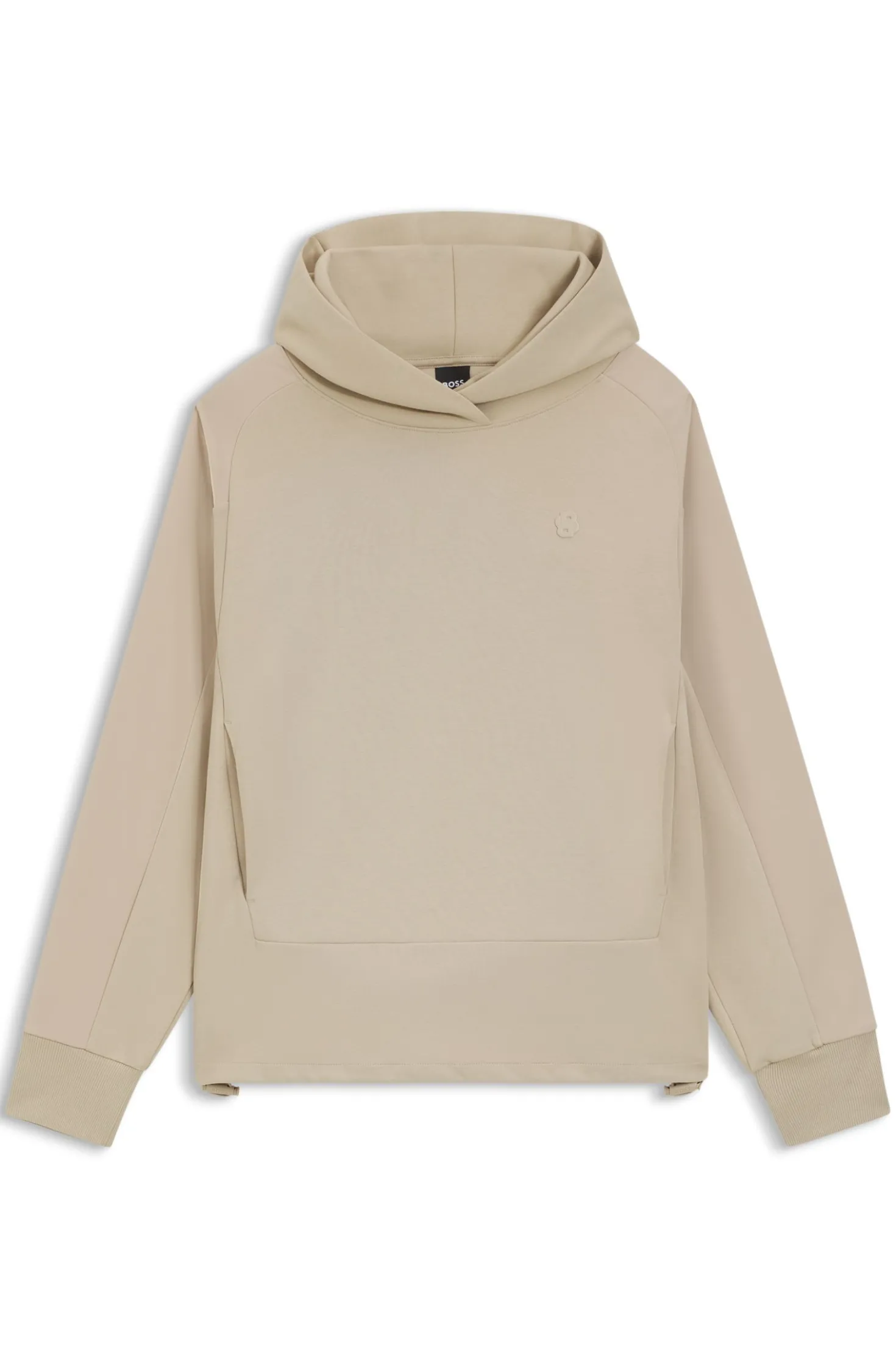 Hoodie aus Baumwoll-Mix mit kontrastfarbenen Einsätzen