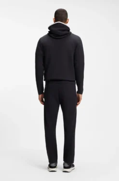 Hoodie aus Baumwoll-Mix mit Reißverschluss und Kontrast-Details
