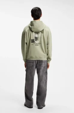 Hoodie aus Baumwoll-Terry mit Logo-Grafik