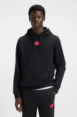 Hoodie aus Baumwoll-Terry mit Logo-Label