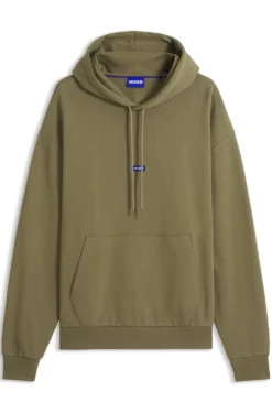 Hoodie aus Baumwoll-Terry mit Logo-Badge