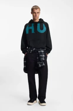 Hoodie aus Baumwoll-Terry mit Logo-Print