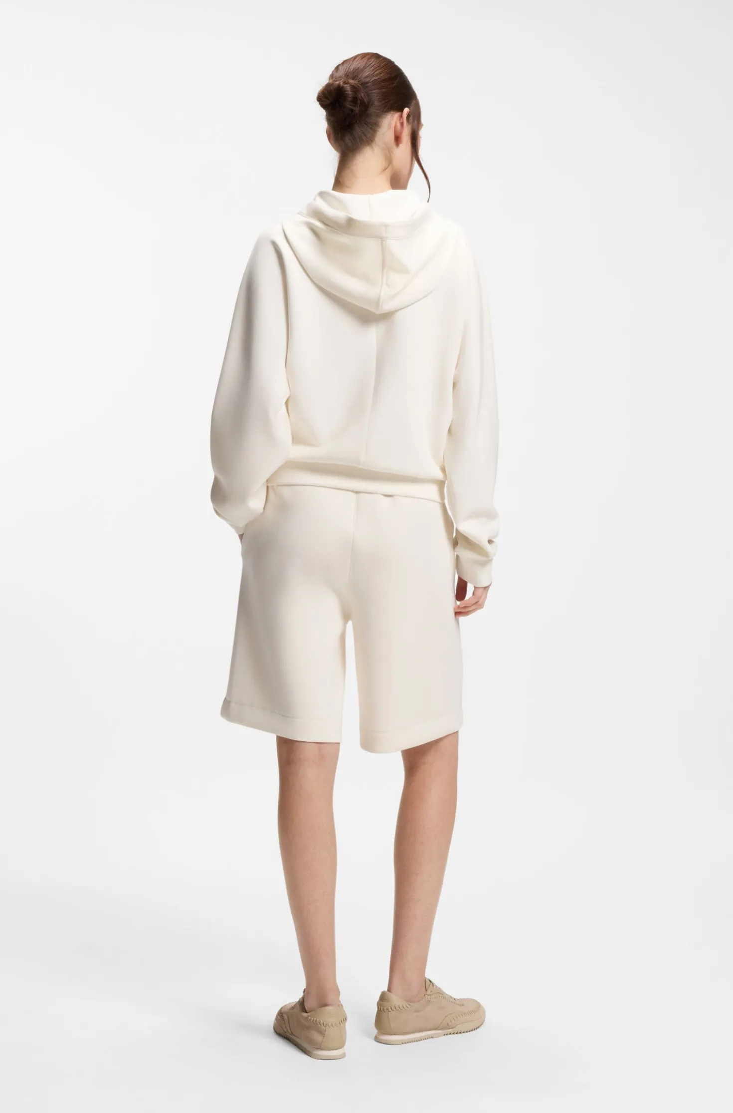 Hoodie mit abgerundetem Saum und Double-B-Monogramm