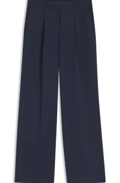 Hose aus Stretch-Gewebe mit weitem Beinverlauf