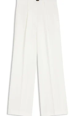 Hose aus Stretch-Gewebe mit weitem Beinverlauf