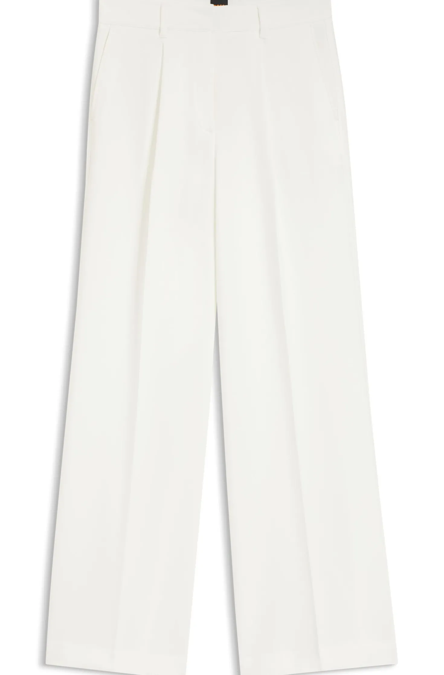 Hose aus Stretch-Gewebe mit weitem Beinverlauf