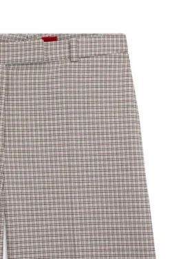 Hose mit weitem Beinverlauf und feinem Karo