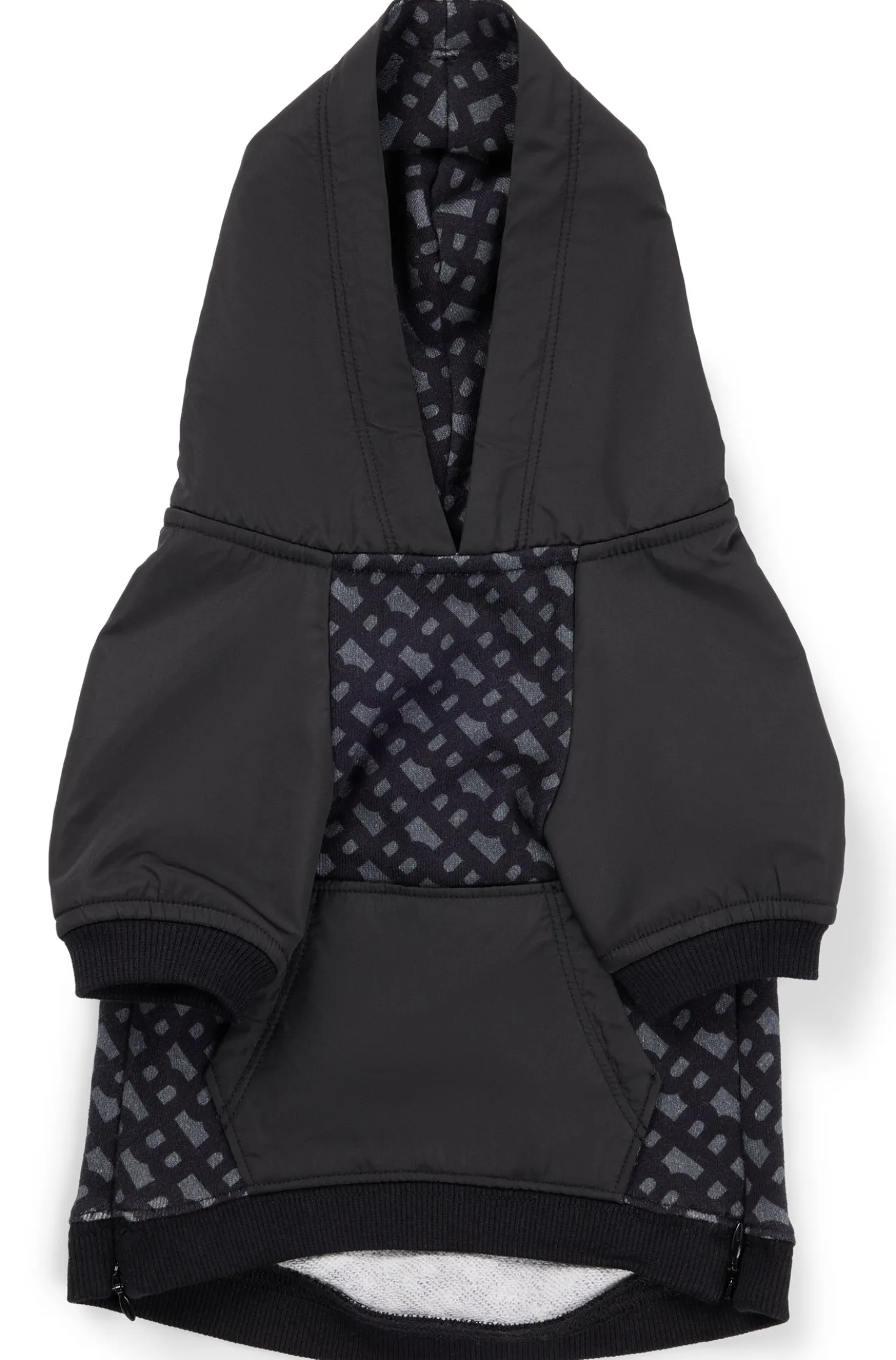 Hunde-Hoodie mit Monogramm-Muster