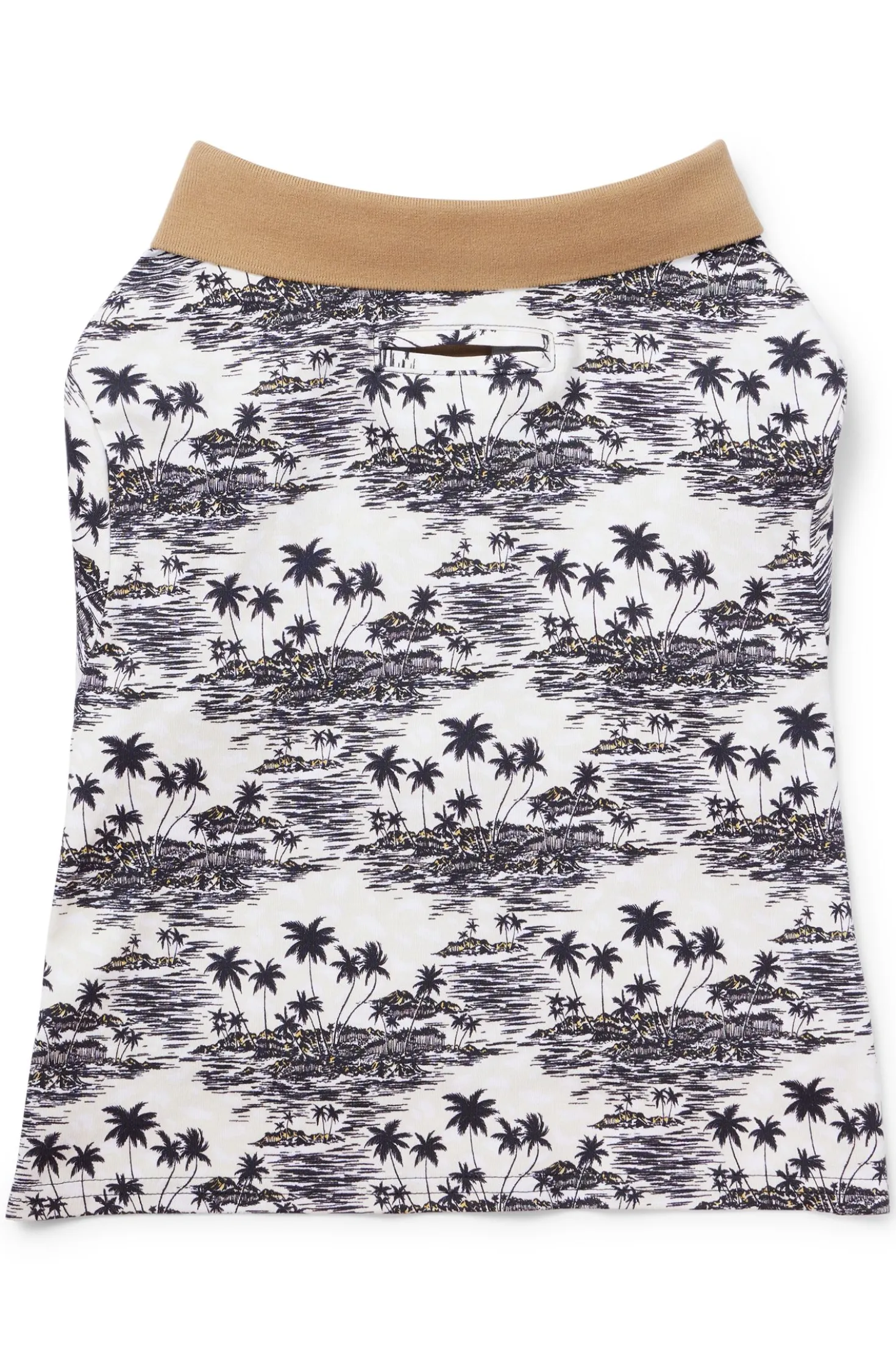 Hunde-Poloshirt aus Baumwolle mit Palmen-Print