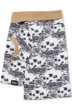 Hunde-Poloshirt aus Baumwolle mit Palmen-Print