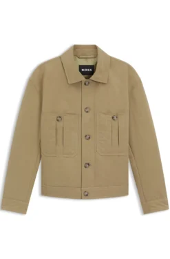 Jacke aus angerautem Gewebe mit wasserabweisendem Finish