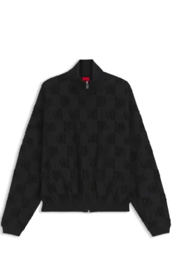 Jacke aus Baumwoll-Mix mit Allover-Logo-Muster