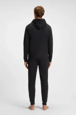 Jacke aus Baumwoll-Terry mit Logo und Streifen