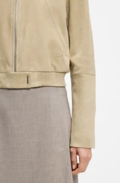 Jacke im Blouson-Stil aus Veloursleder mit Double-B-Monogramm
