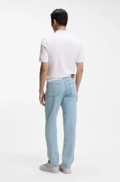 Jeans aus leuchtend blauem Stretch-Denim