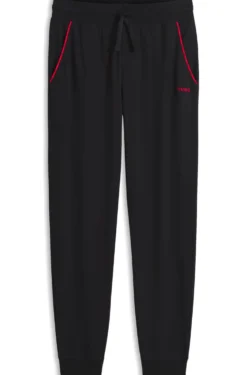 Jogginghose aus Baumwoll-Mix mit Bündchen und Logo-Paspeln