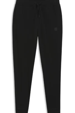 Jogginghose aus Baumwoll-Terry mit Logo-Aufnäher