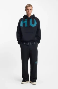 Jogginghose aus Baumwoll-Terry mit Logo-Print