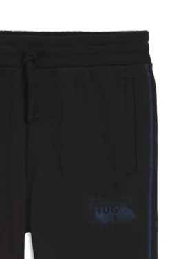 Jogginghose aus Baumwoll-Terry mit Logo und kontrastfarbenen Nähten