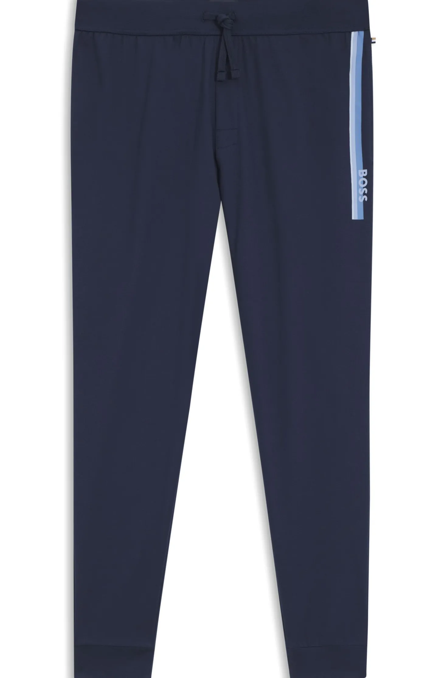 Jogginghose aus Baumwoll-Terry mit Logo und Streifen