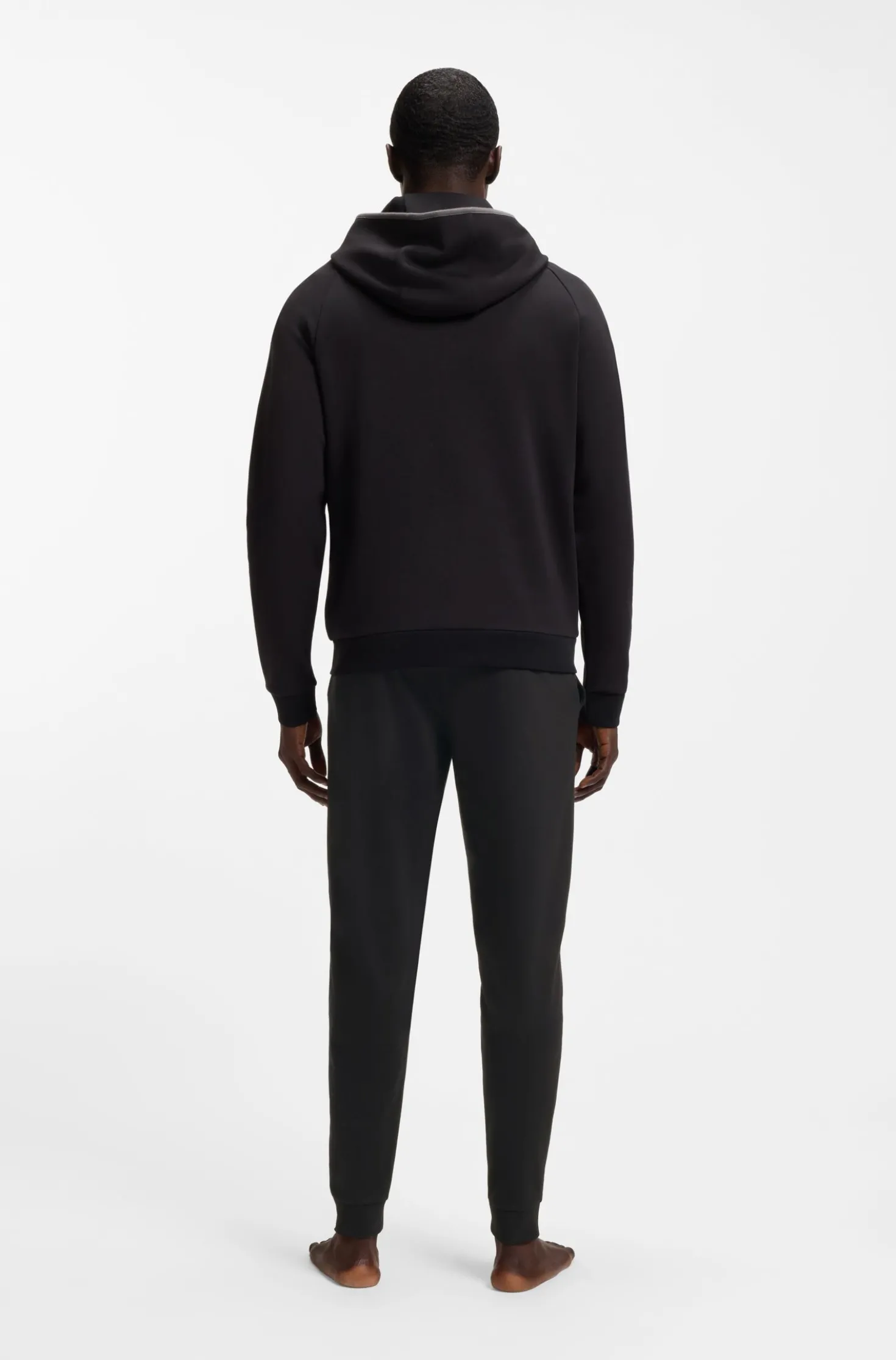 Jogginghose aus Baumwoll-Terry mit Logo und Streifen
