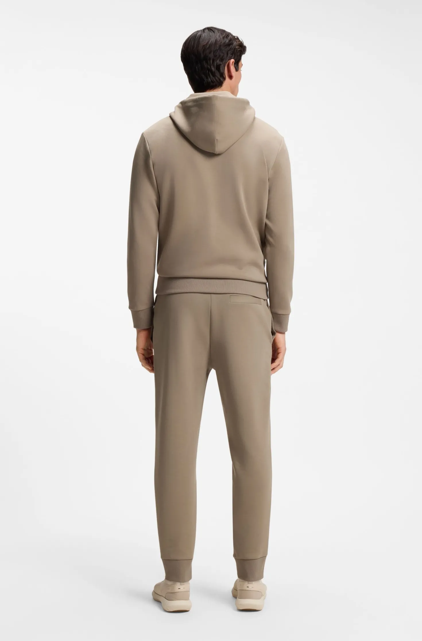 Jogginghose aus Stretch-Baumwolle mit Logo-Detail