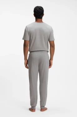 Jogginghose aus Stretch-Baumwolle mit Logo-Stickerei
